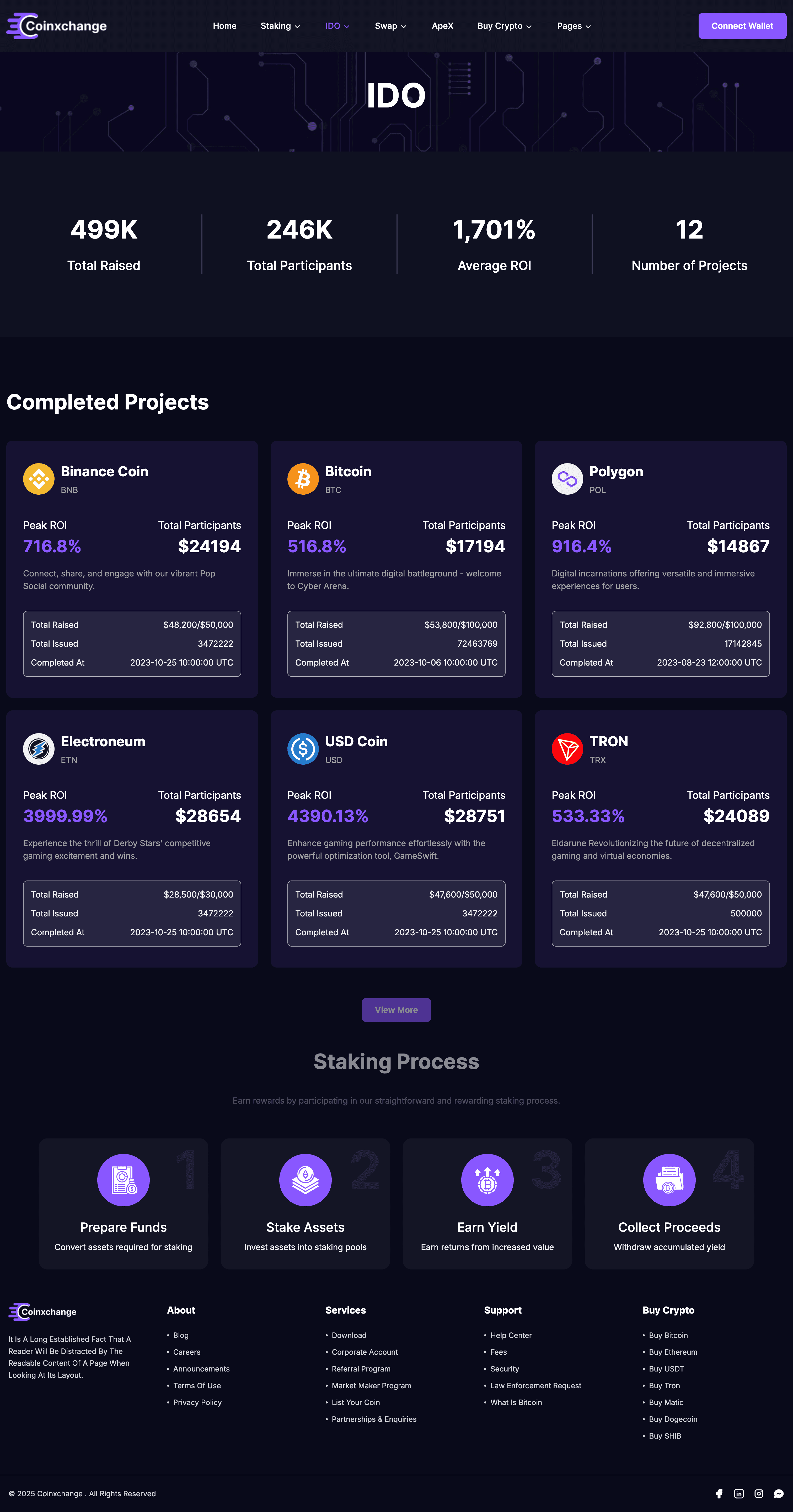 CoinXchange IDO page