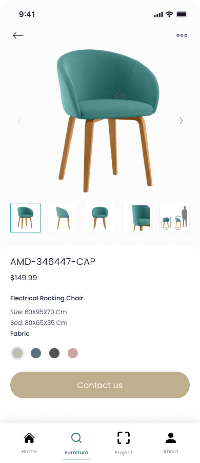 Haidoura product details screen